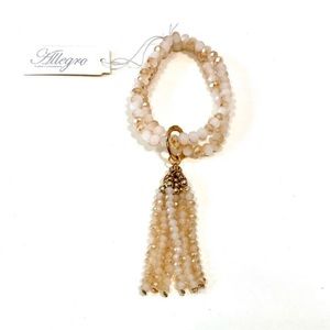 Allegro Bracelet Strand Glass Bead Beaded Stretch